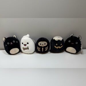 Brand New 5” Halloween Emily Squishmallows Black and White Plush Set